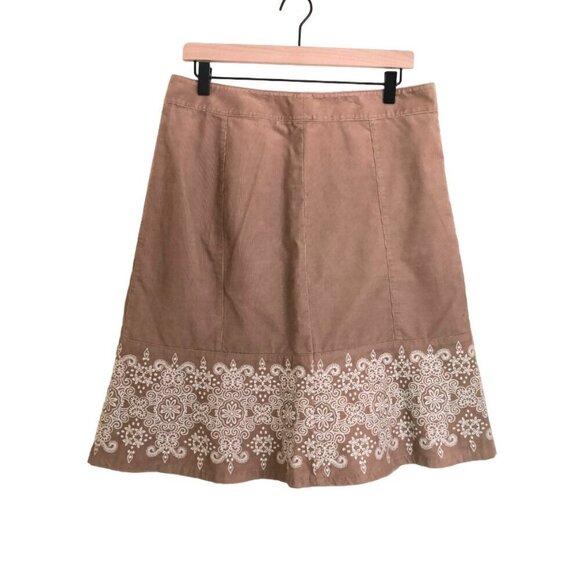 Ann Taylor Dresses & Skirts - Vintage Ann Taylor ‎ Corduroy Embroidered Skirt Size 8